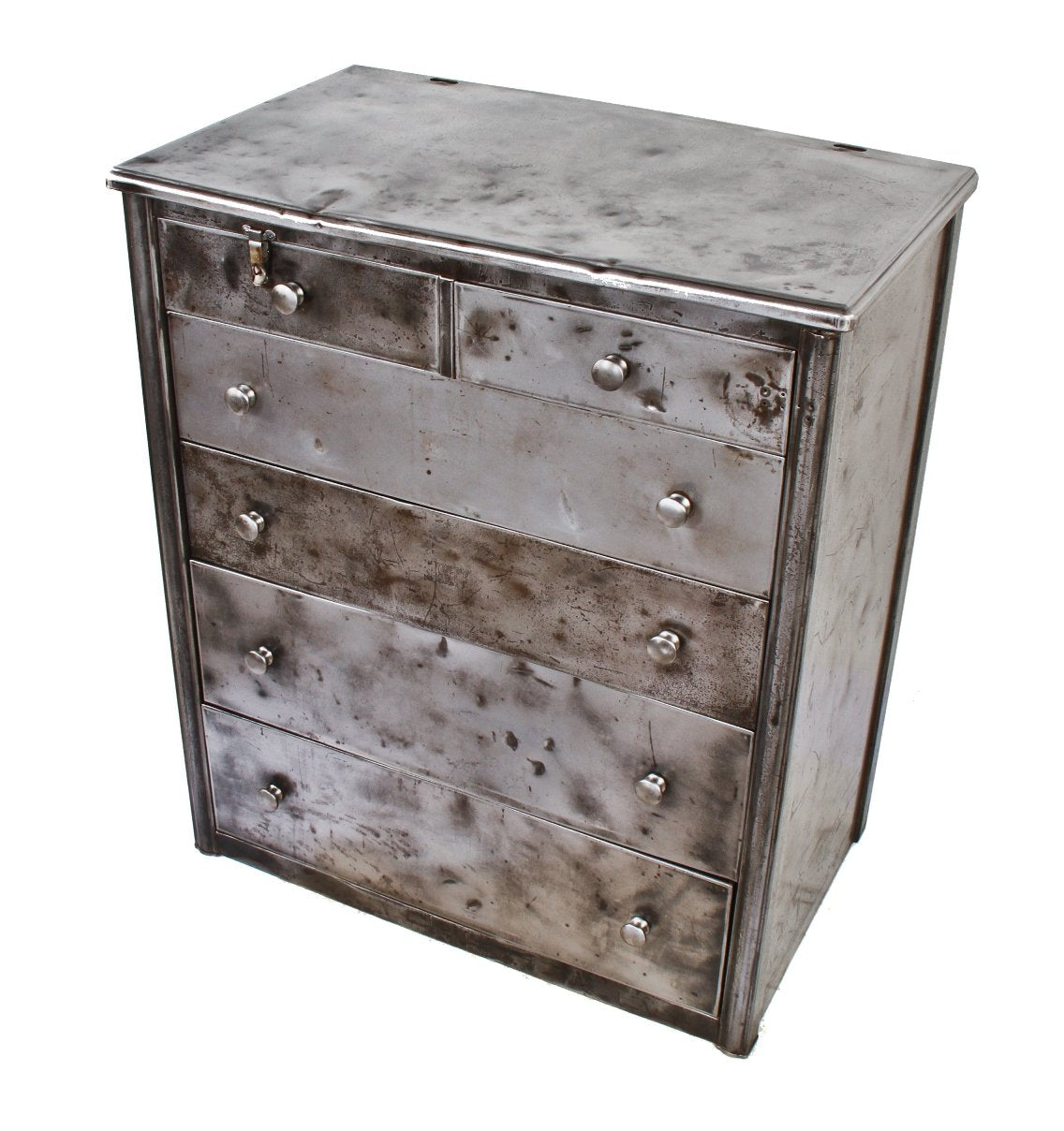 1930 simmons metal dresser stationary late 1930's american industrial original simmons pressed and  folded steel multi-drawer dresser cabinet with brushed and sanded metal  finish