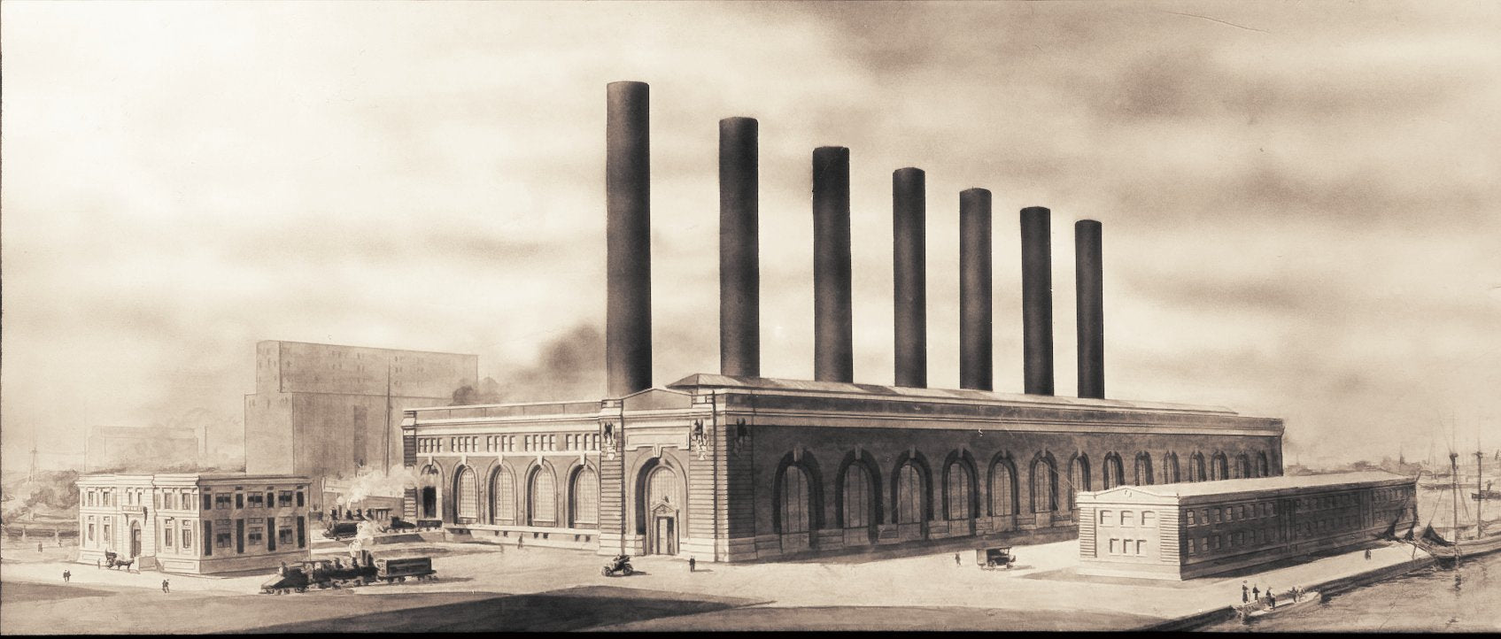 historically important charles coolidge-designed restrained classical style ornamental cast iron newel post and balustrade