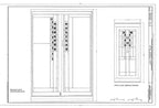 matching set of original museum quality frank lloyd wright-designed c. 1908 avery coonley living room leaded art glass door panes or insets removed in or around 1911