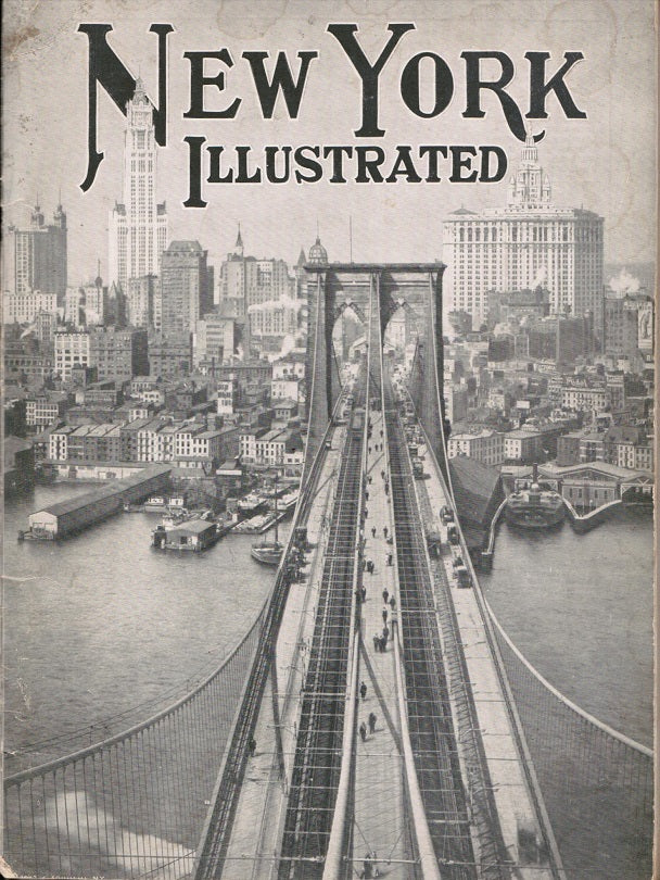intact softbound early 20th century original "new york illustrated" black and white promotional photographic booklet