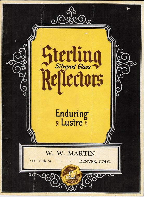 early 20th century w. w. martin and the reflector and illuminating co "sterling silvered glass reflectors" catalog no. 25