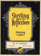 early 20th century w. w. martin and the reflector and illuminating co "sterling silvered glass reflectors" catalog no. 25