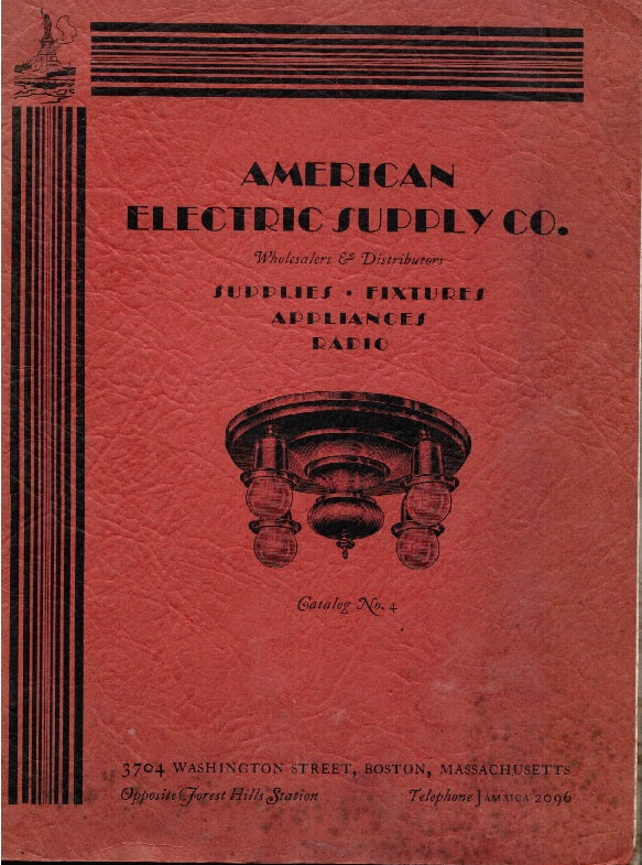 all original and highly informative american electric supply co. "supplies, fixtures, appliances" softbound catalog "no.4"