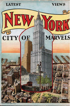 original and largely intact hard to find early 20th century "latest views new york: city of marvels" brown brothers photography booklet