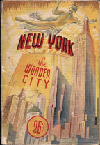 out of print original early 20th century photo-booklet containing several views of beautiful new york " the wonder city"