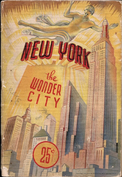 out of print original early 20th century photo-booklet containing several views of beautiful new york " the wonder city"
