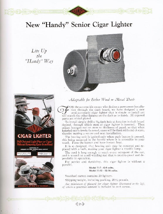 highly sought after and collectible c. 1920's all original "automotive electric lighting equipment" handy products catalog no. 14
