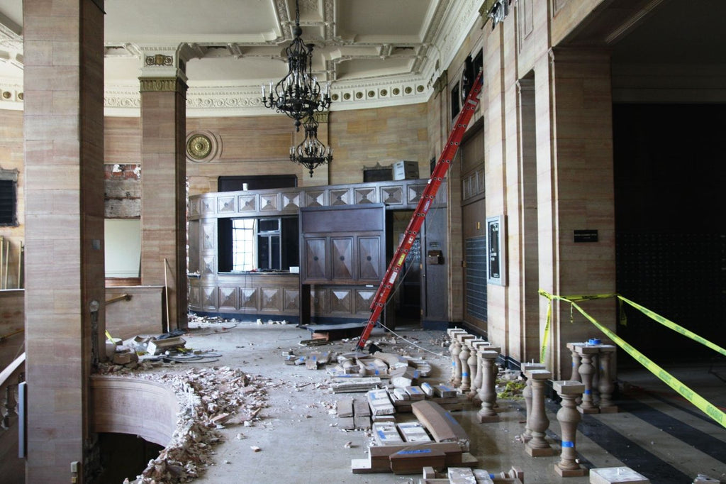 original jarvis hunt-designed lakeshore drive athletic club cast plaster pilaster capital with dancing muse