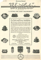 single early 1950's american industrial appleton "unilet" chicago foundry wall-mount vapor-proof wall sconce or pendant light with ruby red glass globe