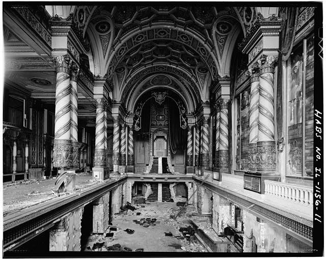 original antique american c. 1920's flush mount ornamental cast bronze electric double arm interior granada theater wall sconce with spun brass "candles"