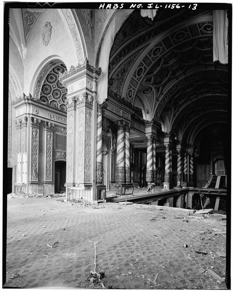 largely intact polychrome enameled cast plaster interior granada theater pilaster rondel or medallion featuring a spanish conquistador in relief