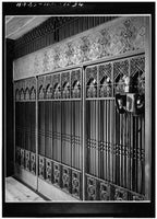 museum-quality copper-plated ornamental cast iron chicago stock exchange building louis h. sullivan-designed interior elevator transom panel