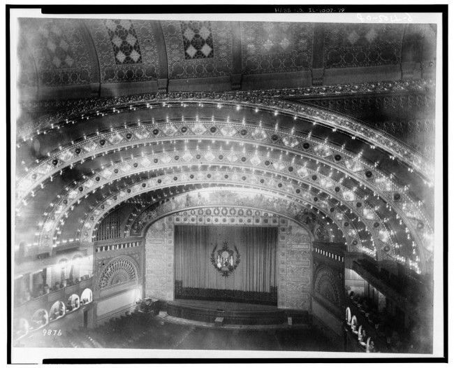 faithfully recreated gold enameled cast plaster auditorium theater proscenium vault ventilation dome designed by louis h. Sullivan and executed by james legge
