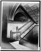 late 1880's museum-quality elegantly designed hand-wrought and riveted joint auditorium theater iron grille