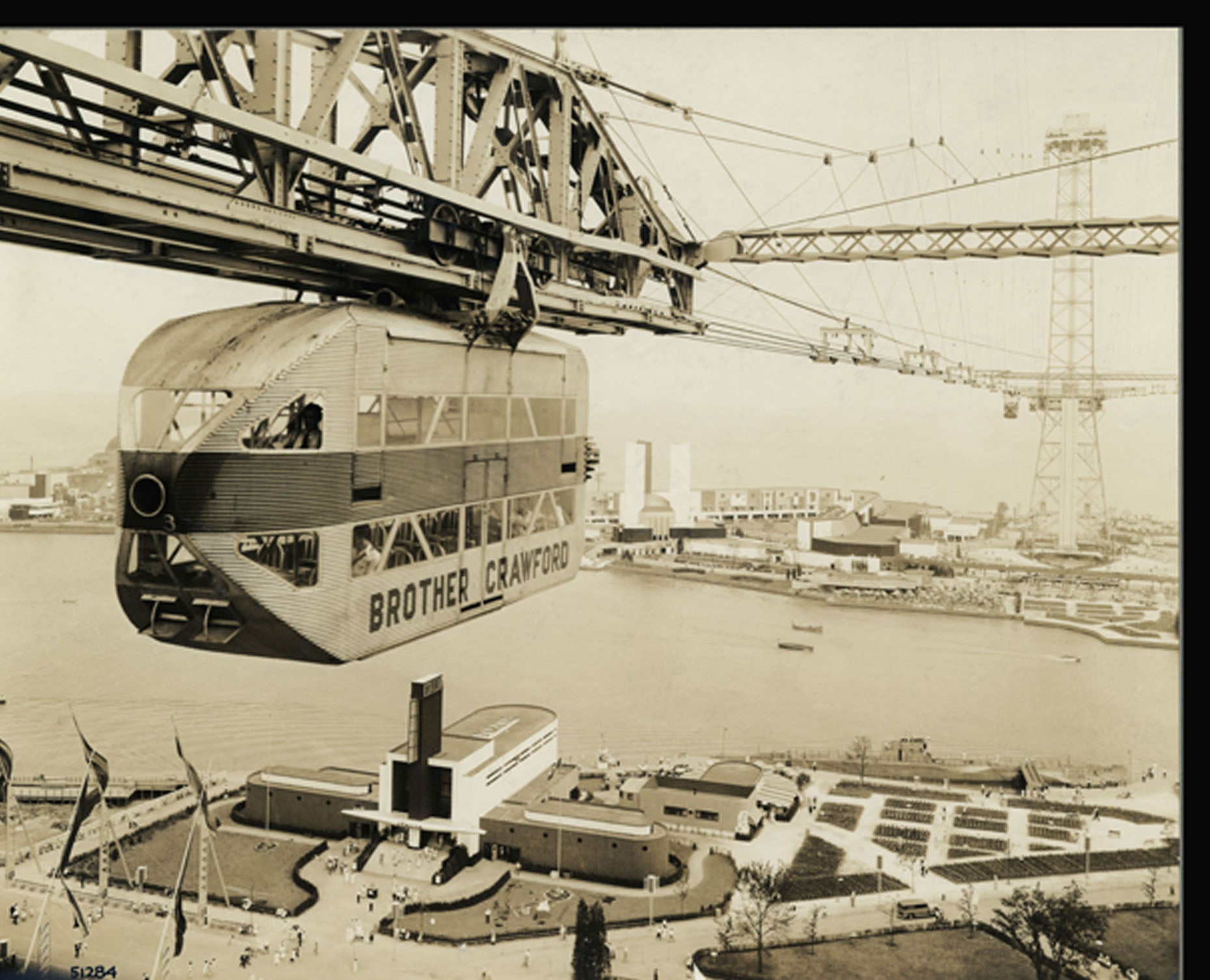 original historically-important c. 1933-34 chicago world's fair "sky ride" attraction cast bronze elevator up/down cab "call" push button plaques