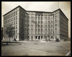 mid-20th century american industrial cast aluminum michael reese hospital exterior single-sided building facade letter sign with nicely aged patina