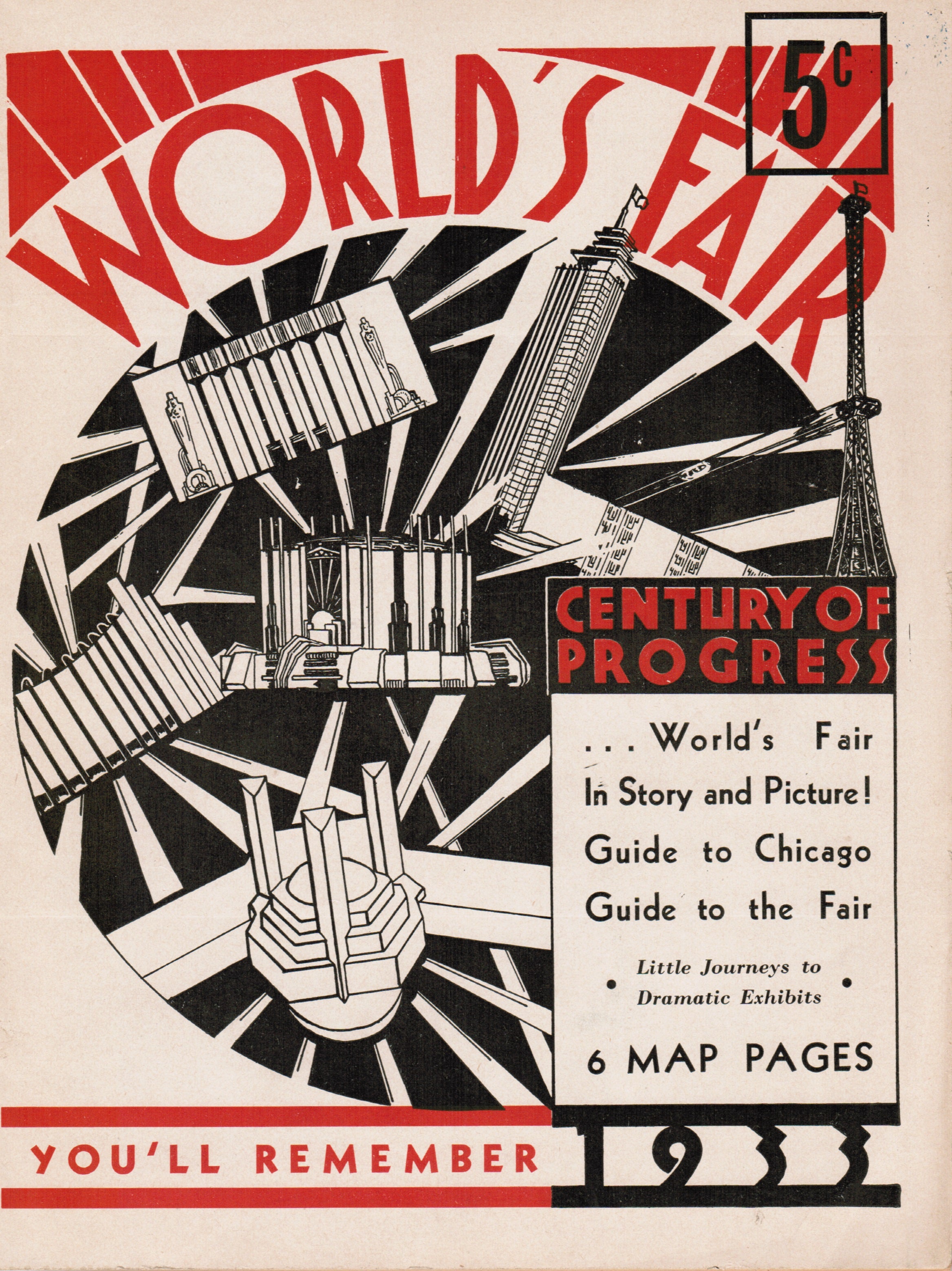 rare hard to find paperback booklet 1933 century of progress world's fair in story and picture: guide to chicago, guide to the fair