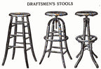 hard to find late 19th century vintage industrial adjustable height dietzgen draftsman stool