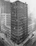 charles b. atwood-designed ornamental cast iron reliance building interior elevator header executed by the winslow brothers