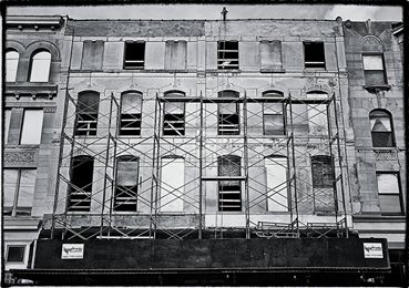 single original and intact american made antique 19th antique salvaged century solid walnut wood octagonal-shaped chicago commercial building newel post with intact cap and finial