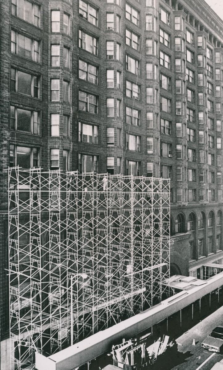 original louis h. sullivan-designed cast iron yale and towne chicago stock exchange building office door backlate and matching doorknob