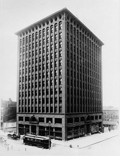 louis h. sullivan-designed ornamental cast iron and bronze guaranty building doorknobs and matching backplates