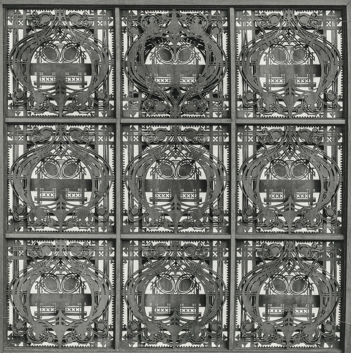 one of a kind 3d-printed prototype of an original george grant elmslie-designed schlesinger mayer building reading room screen