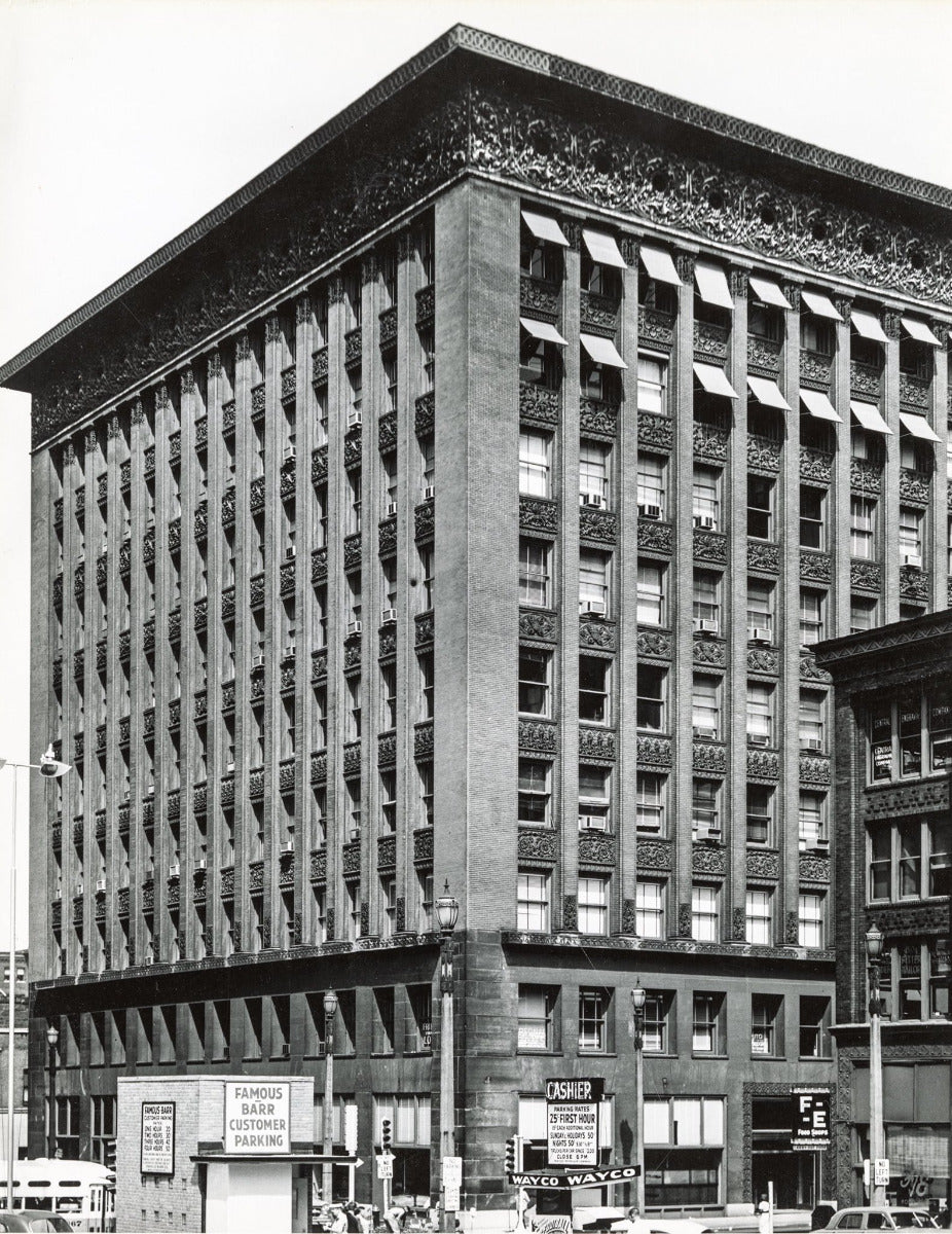 museum-quality louis sullivan-designed ornamental copper-plated cast iron wainwright building newel post