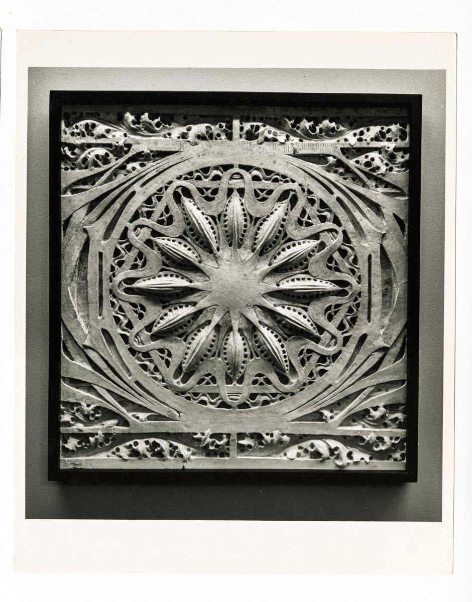 historically important 1892 adler and sullivan schiller building interior auditorium plaster "starpod" panel framed