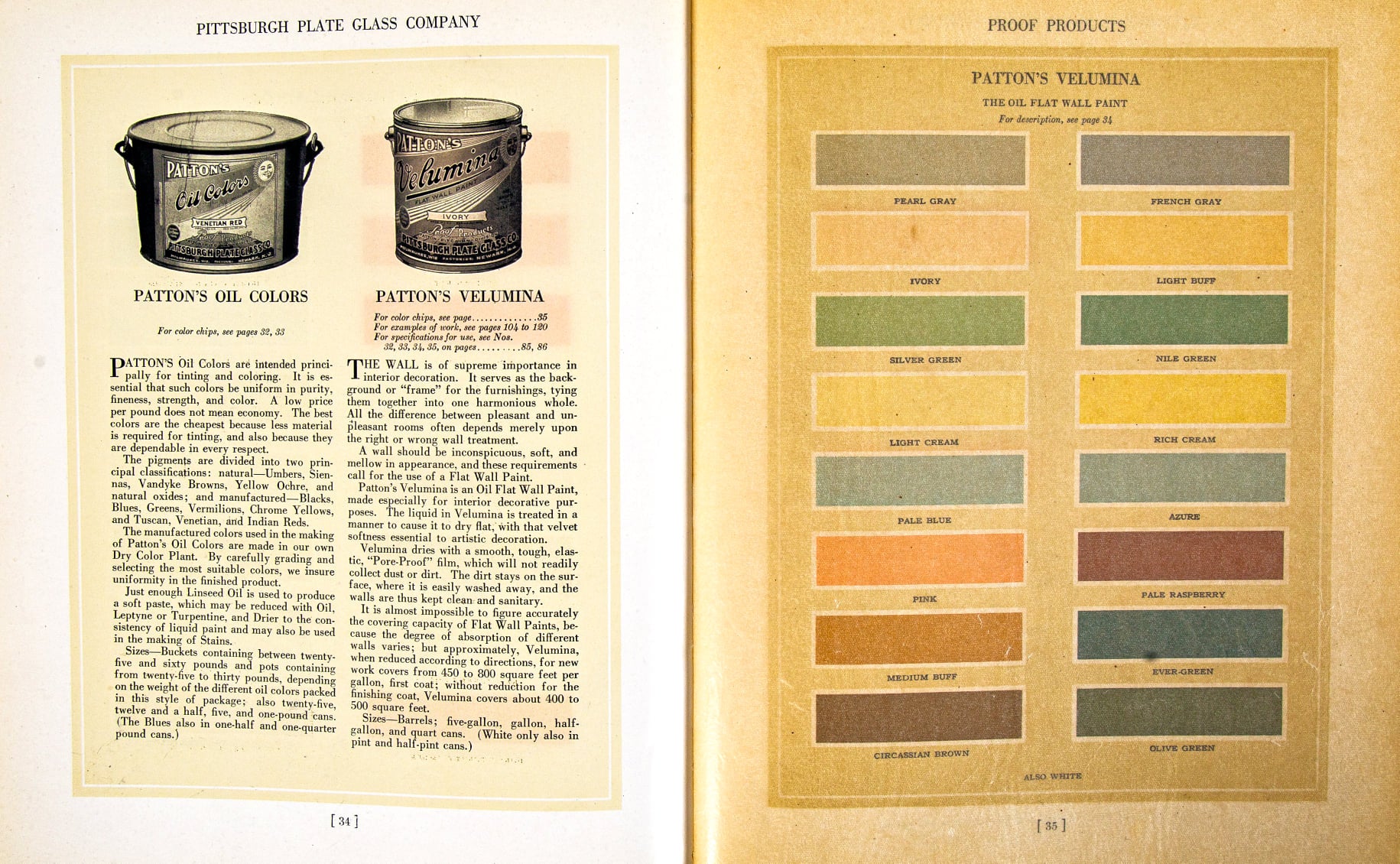 rare 1920s original hard to find pittsburgh plate glass company hardbound profusely illustrated product catalog