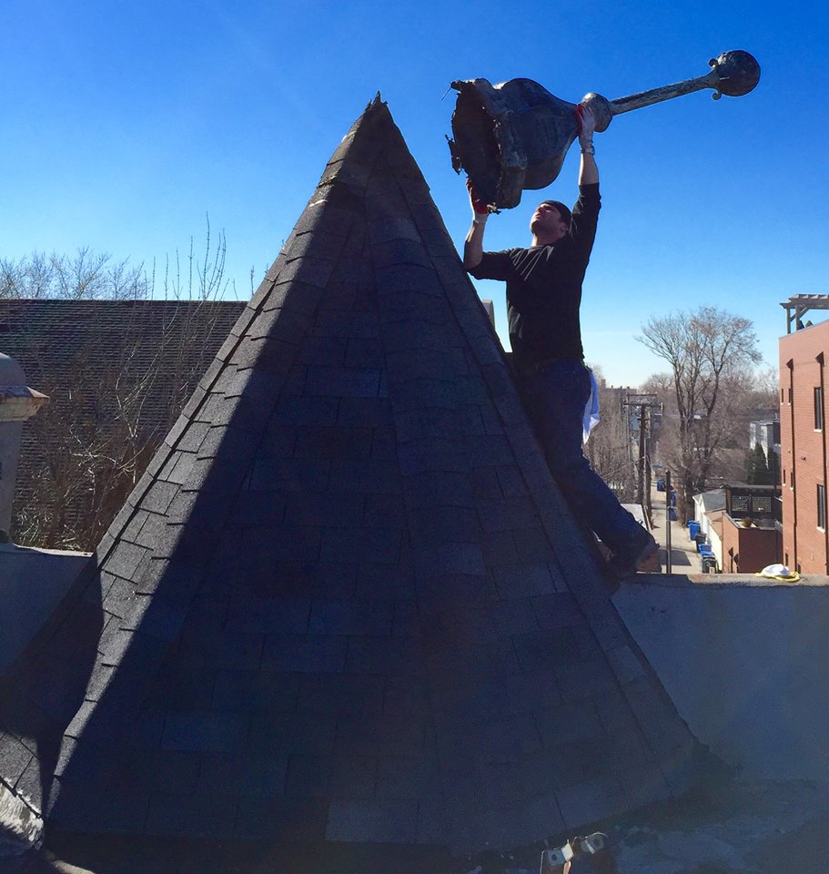 late 1890's antique american victorian era strongly geometric interior residential black enameled cast iron floor grate and matching surround