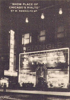 rare 1930s webster brothers linen-backed photographic image of the art deco style triangle resatuarant, located at 57 w. randolph street, chicago, il