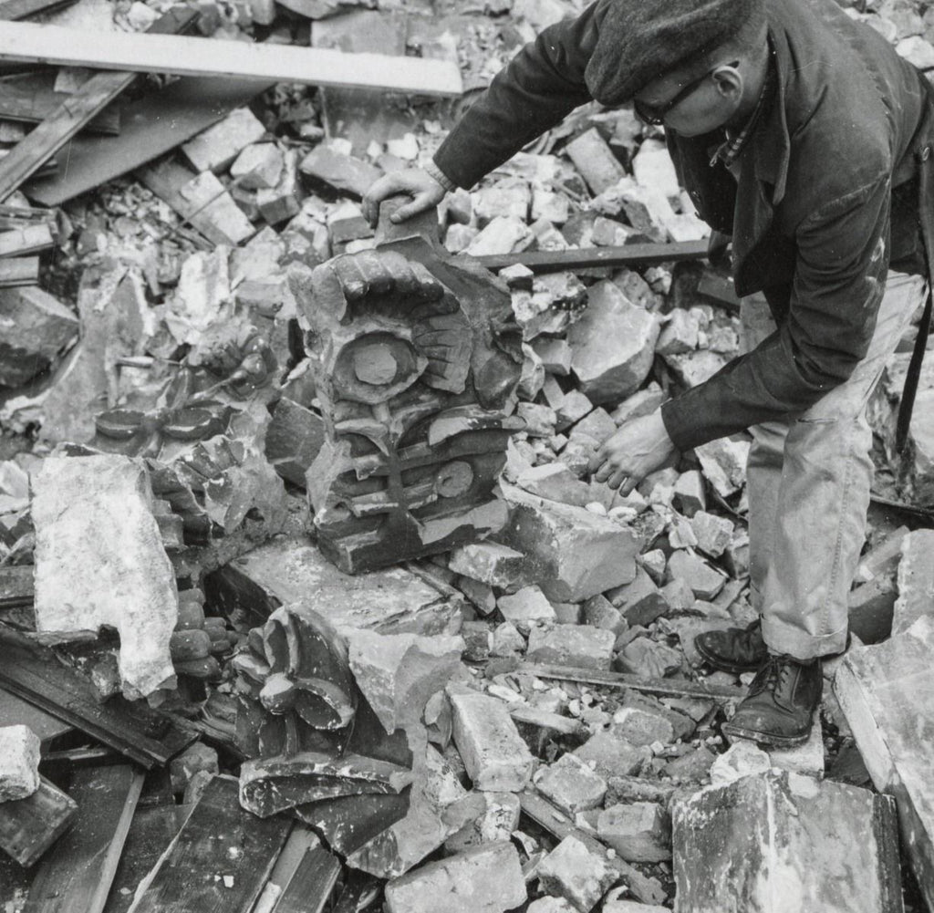 historically important 1881 adler and sullivan rosenfeld building red glazed terra fragment salvaged by richard nickel in 1959