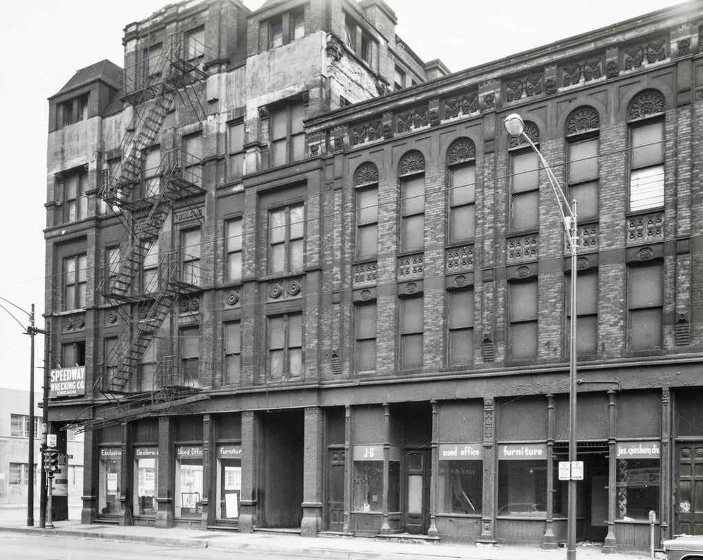 original early louis sullivan-designed exterior rosenfeld building (1881) red slip terra cotta lunette fragments