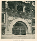 original museum-quality 19th century louis sullivan-designed ornamental cast iron chicago stock exchange utility or lavatory door hardware with bower-barff finish