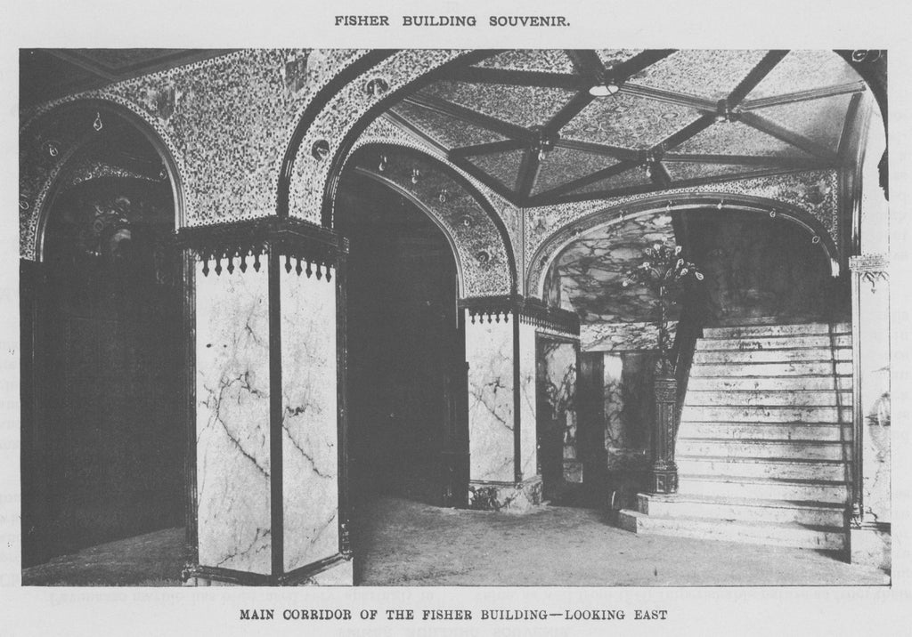 charles b. atwood-designed 1890s figural or emblematic ornamental cast iron fisher building office doorknob