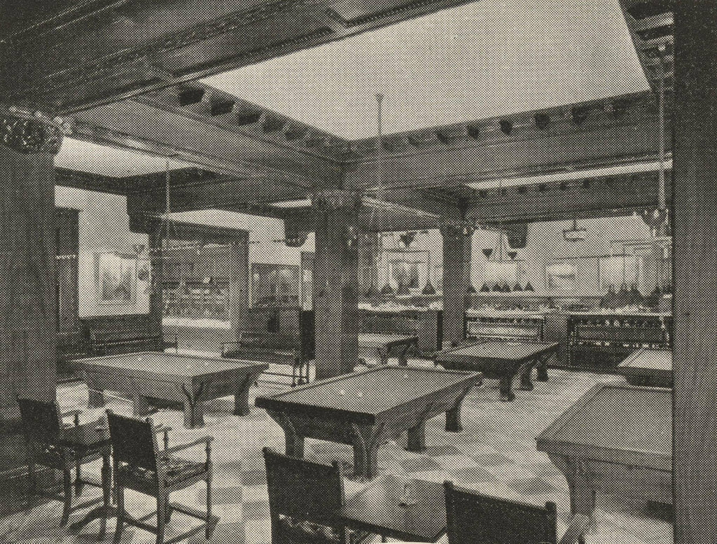 henry ives cobb-designed original 1893 hand-carved mahogany wood trim section from chicago athletic association building