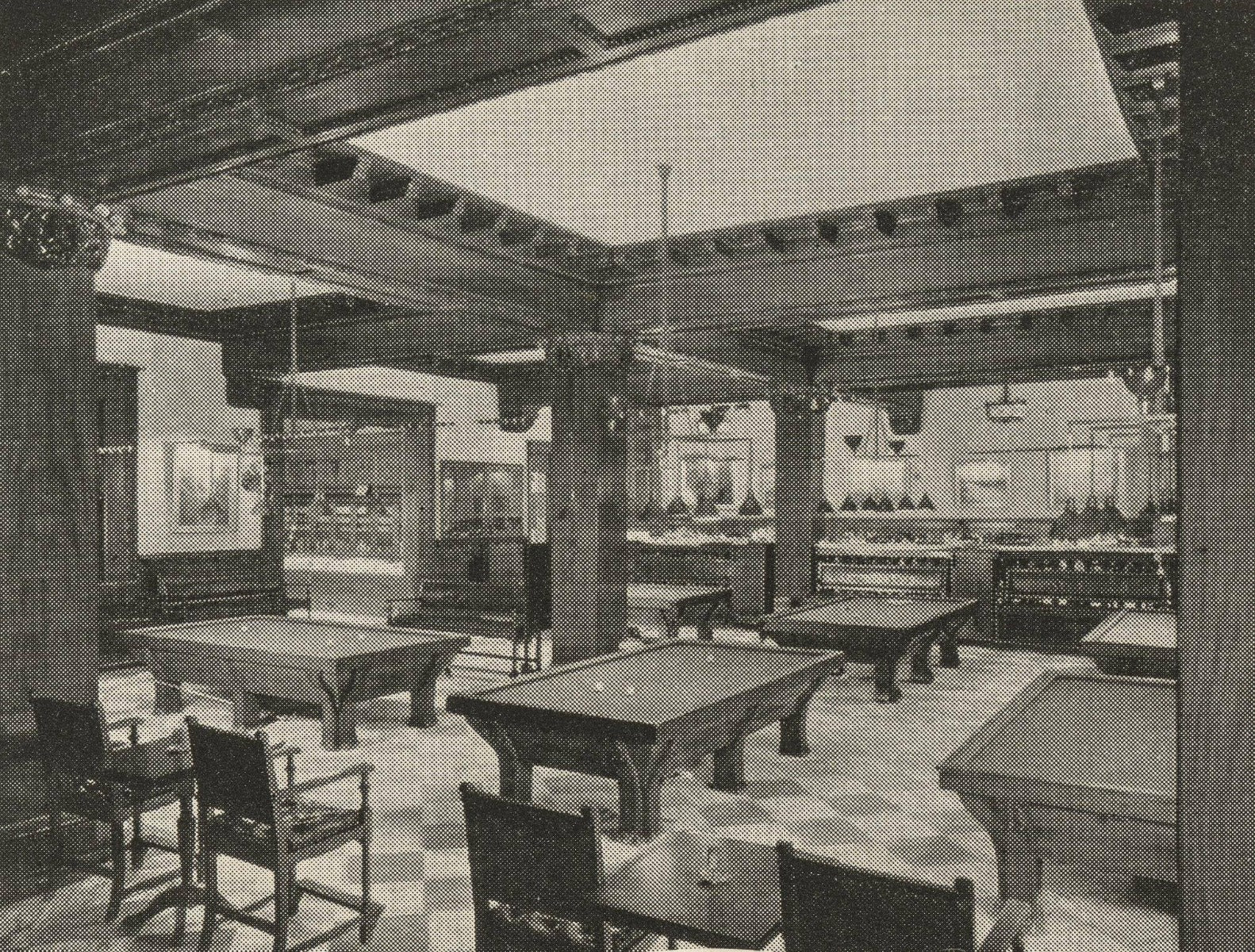 henry ives cobb-designed original 1893 hand-carved mahogany wood trim section from chicago athletic association building