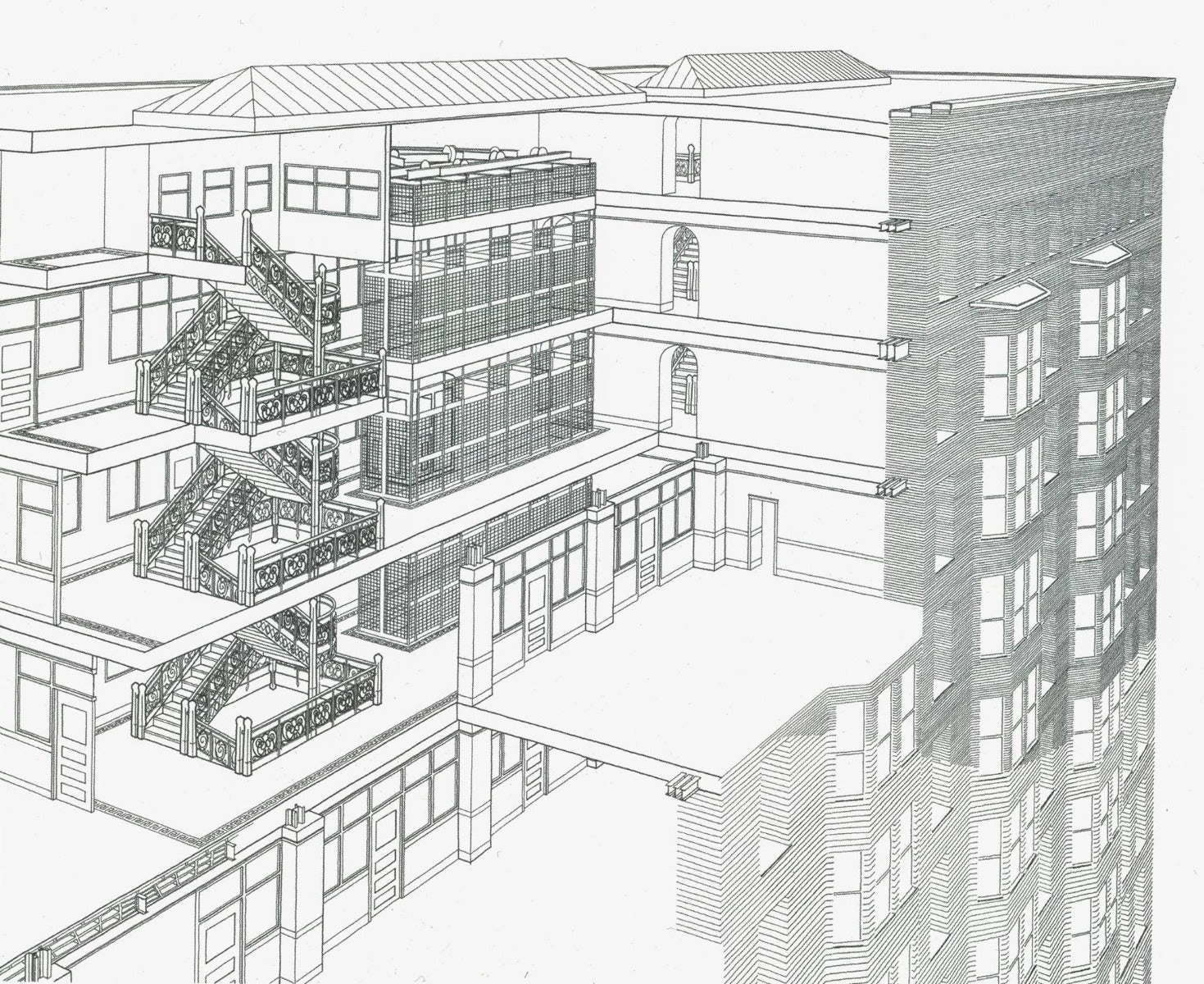 original dark brown anderson pressed brick from burnham and root's monadnock building (north half, 1891)