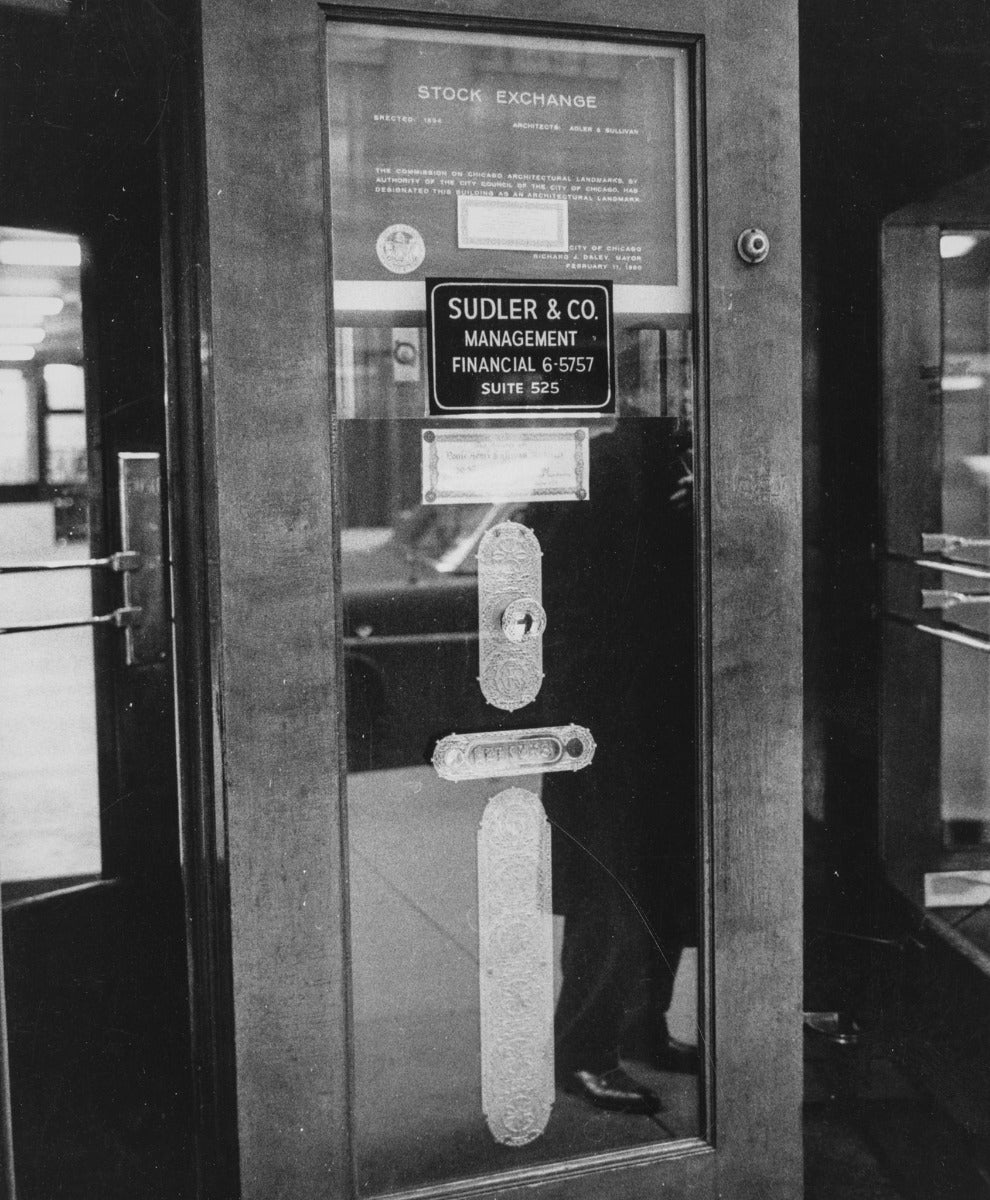 original 1893-94 yale and towne chicago stock exchange building office door hardware