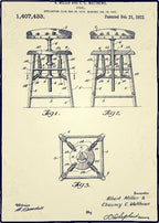 highly sought after c. 1930's american antique medical patented no. 421 "set-ezy" dental stool with unique spring suspension seat