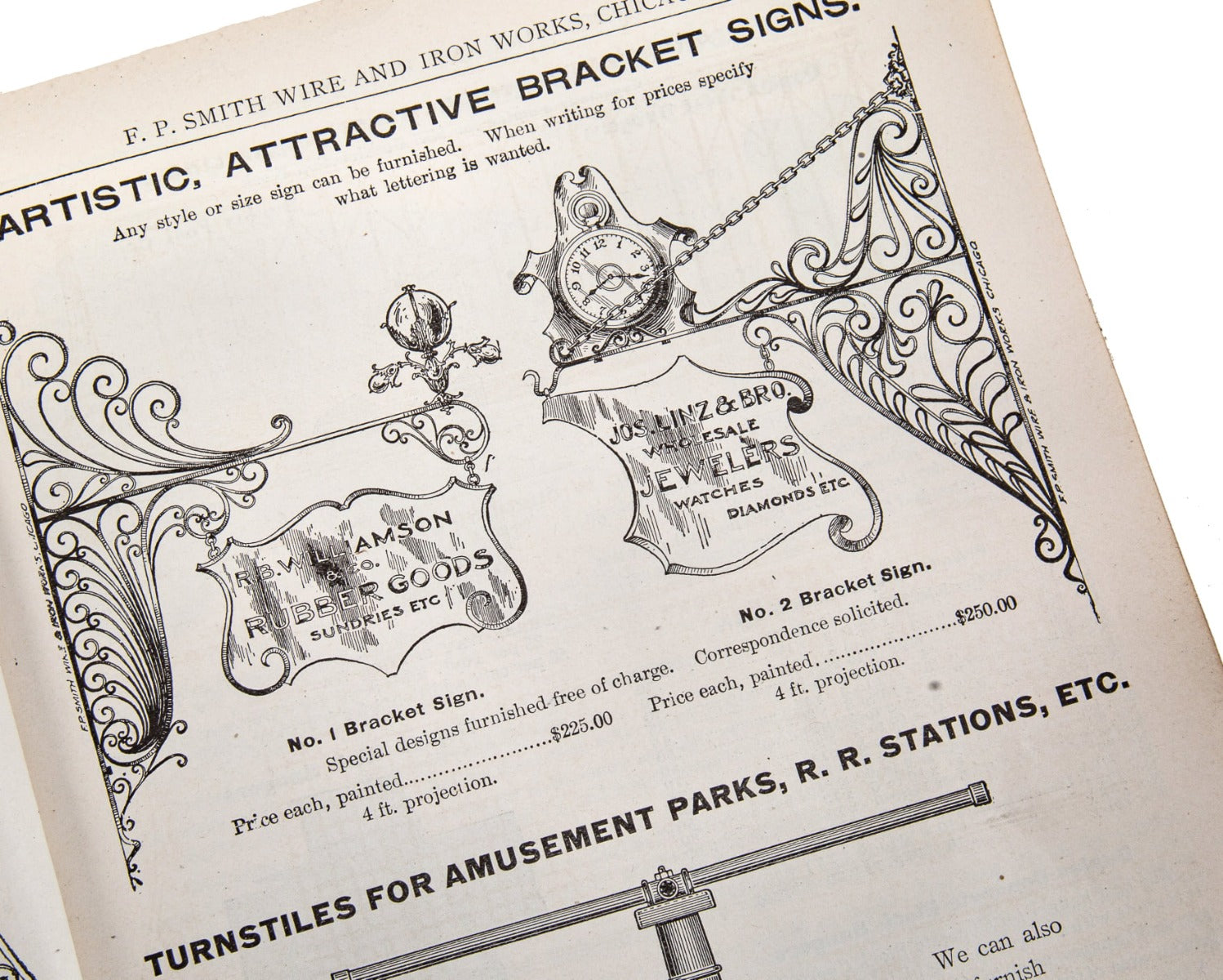 seldom found original early 20th century profusely illustrated saddle-stitched softbound f.p. smith wire and iron works product catalog