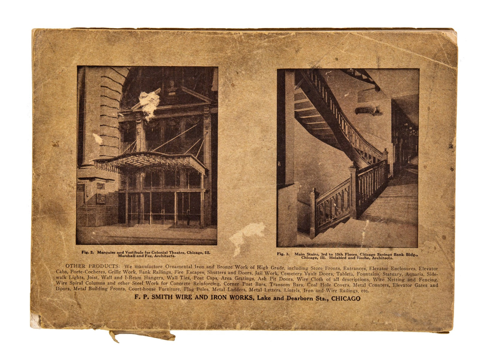 seldom found original early 20th century profusely illustrated saddle-stitched softbound f.p. smith wire and iron works product catalog