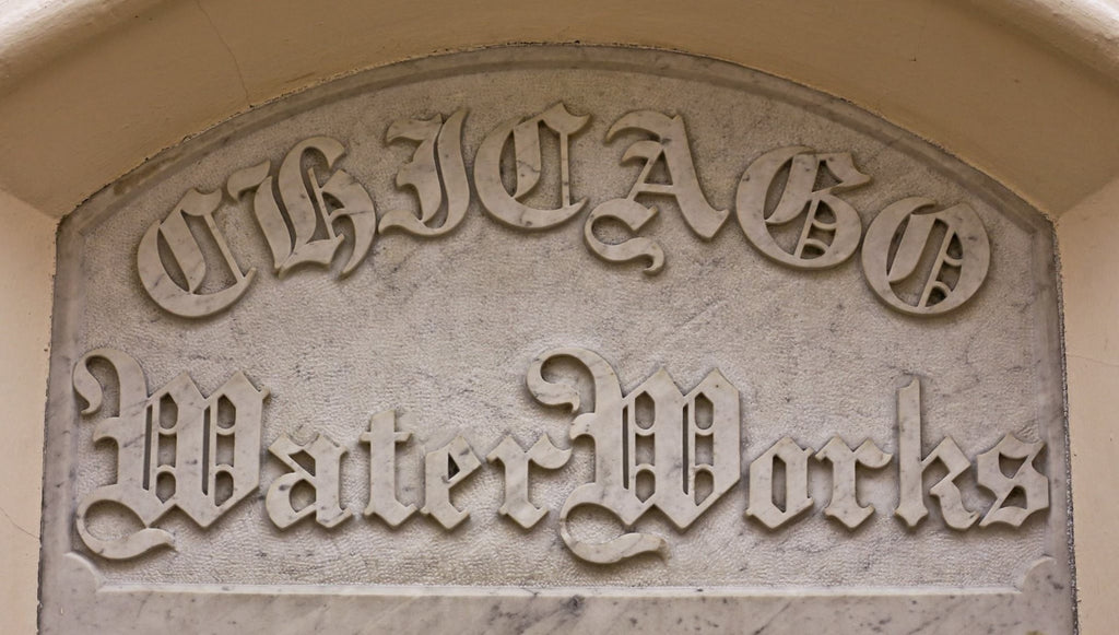 one of two original exceptionally rare 19th century monogrammed cast brass chicago public waterworks doorknobs