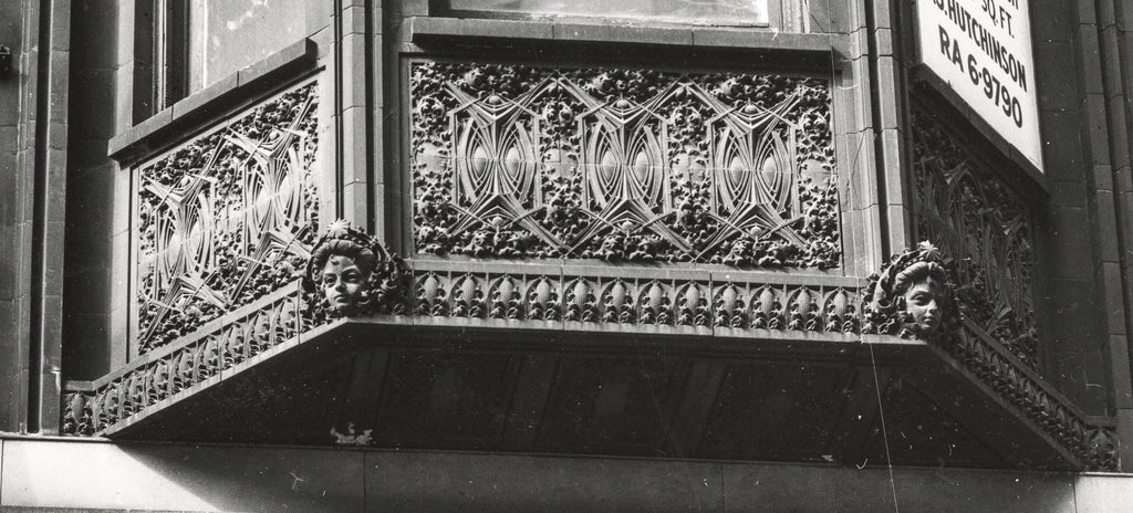 museum-quality original sullivanesque soffit bay panel salvaged from harry bergen wheelock's western methodist book concern building (1899).