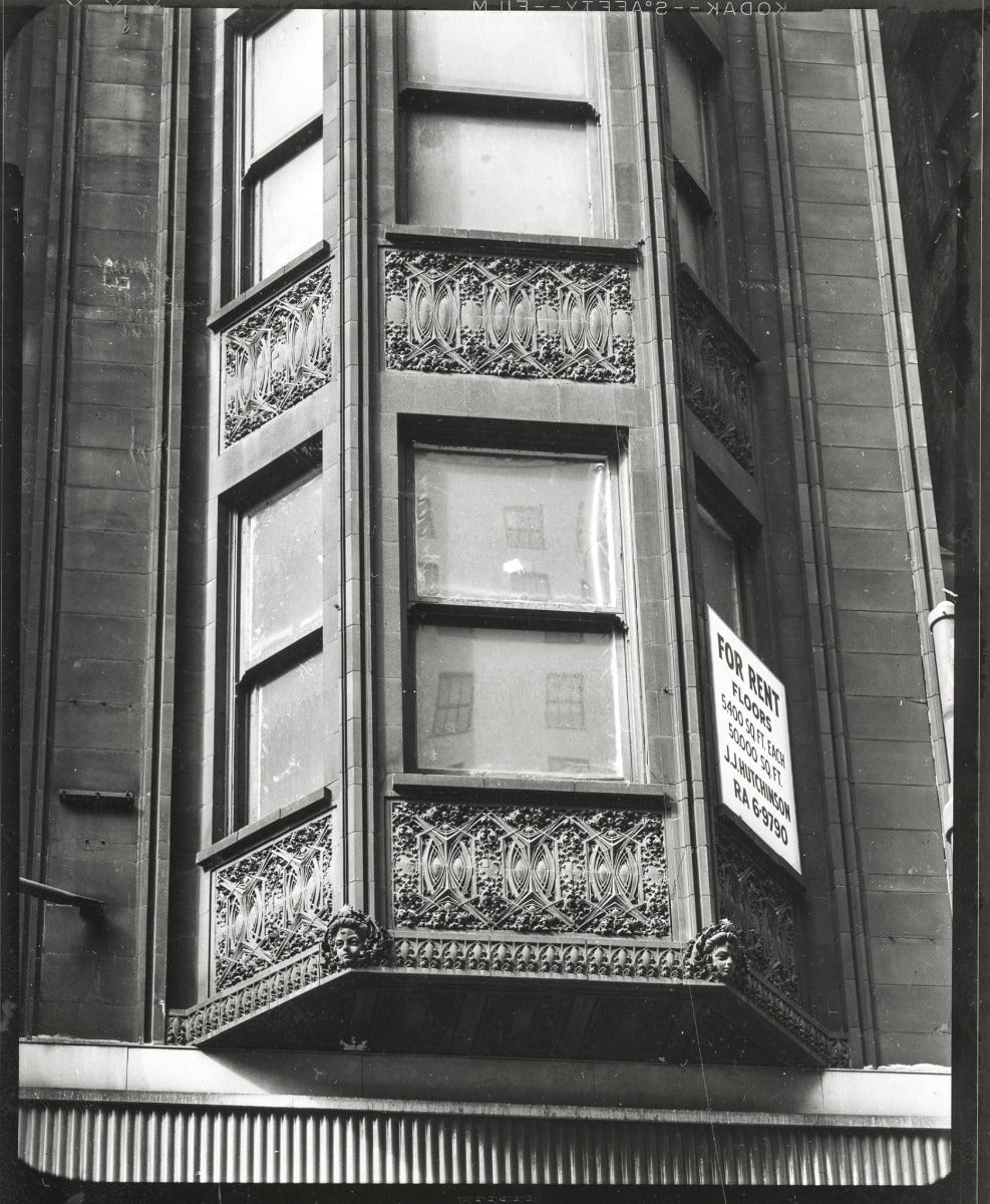 museum-quality original sullivanesque soffit bay panel salvaged from harry bergen wheelock's western methodist book concern building (1899).