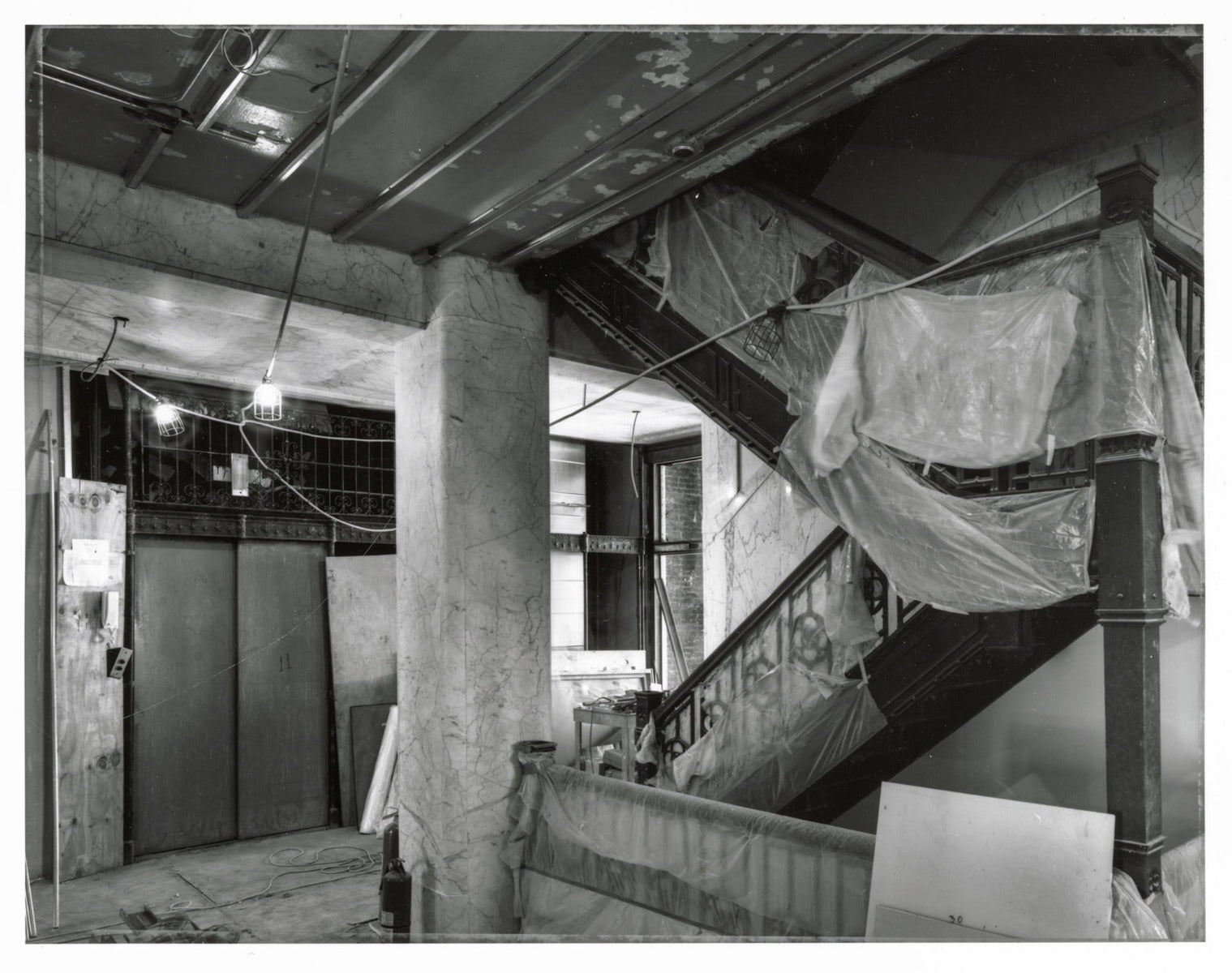 historically important cast iron interior reliance building elevator cage header executed by winslow brothers in 1895