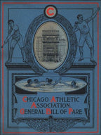 early 20th century museum-quality chicago athletic association building polychrome stenciled fragment with allover crazed finish