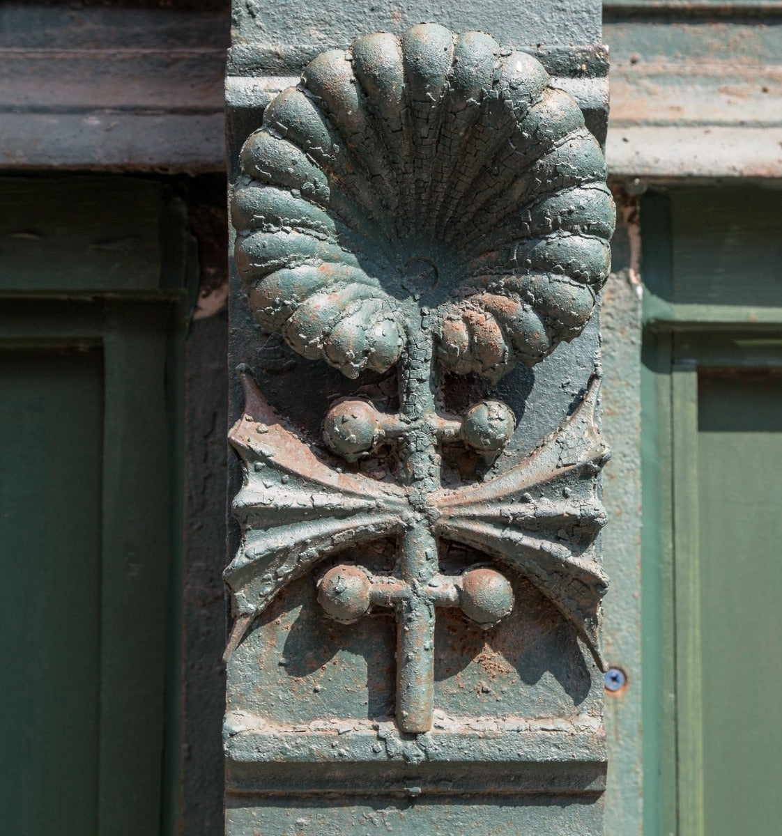 original 1881 louis h. sullivan-designed cast iron s.a. maxwell building exterior column ornament