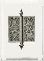 highly desirable early 1870's original and fully functional antique american victorian era patented interior residential door hinge with detachable cover plates